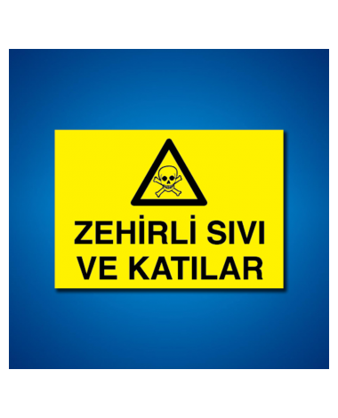 Zehirli Maddeler İş Güvenliği Etiketleri