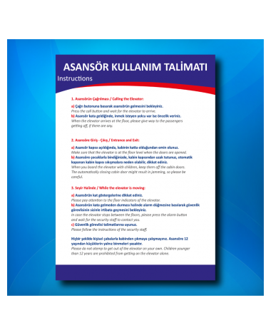 Görme Engelliler Asansör Kullanma Talimatı
