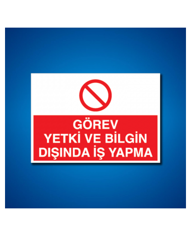 Vazife-Görev-Yetki İş Güvenliği Etiketleri