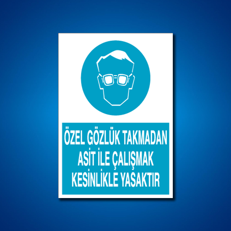 Göz Koruma İş Güvenliği Etiketleri