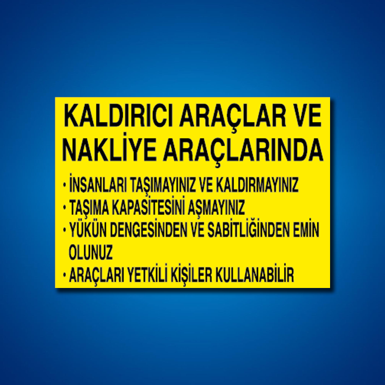 Vinç İş Güvenliği Etiketleri