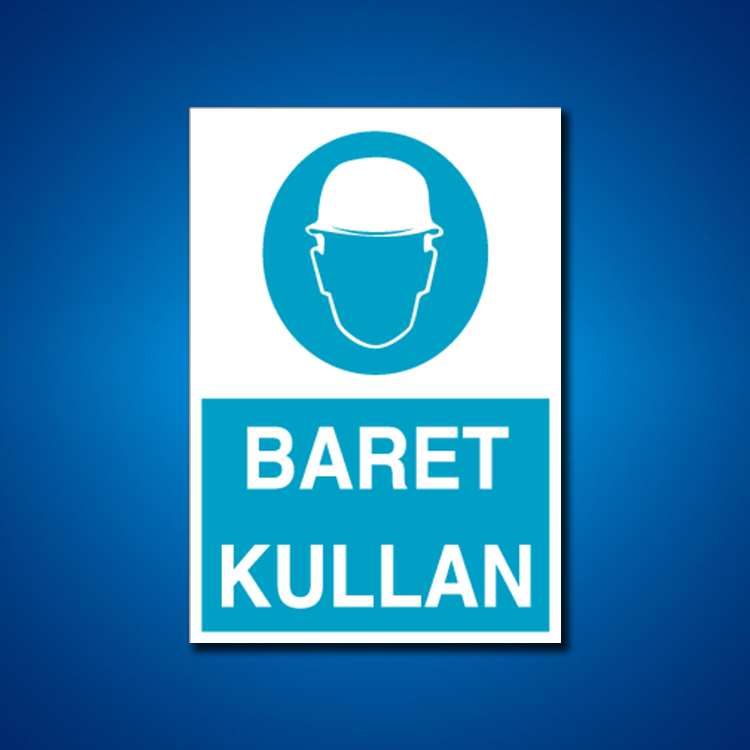 Kafa Koruma Baret İş Güvenliği Etiketleri