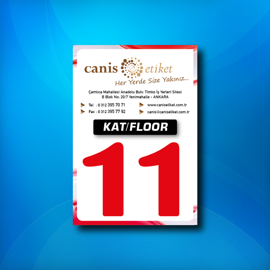 Asansör Kat Etiketi