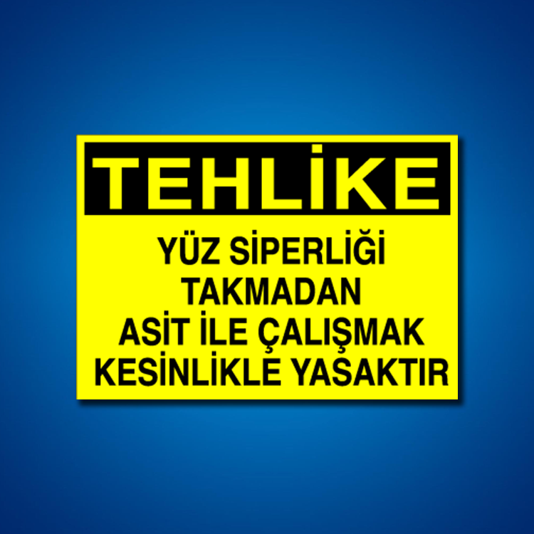 Yüz Koruma İş Güvenliği Etiketleri