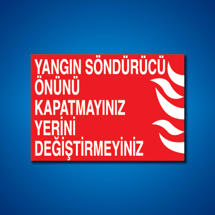 Yangınla Mücadele İş Güvenliği Etiketleri