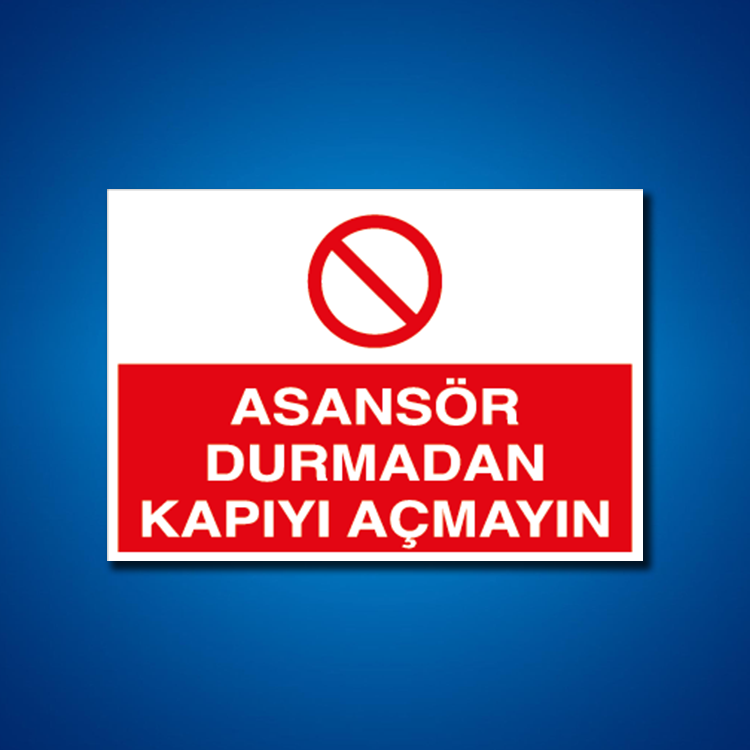 Asansör İş Güvenliği Etiketleri