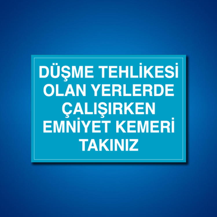 Emniyet Kemeri İş Güvenliği Etiketleri