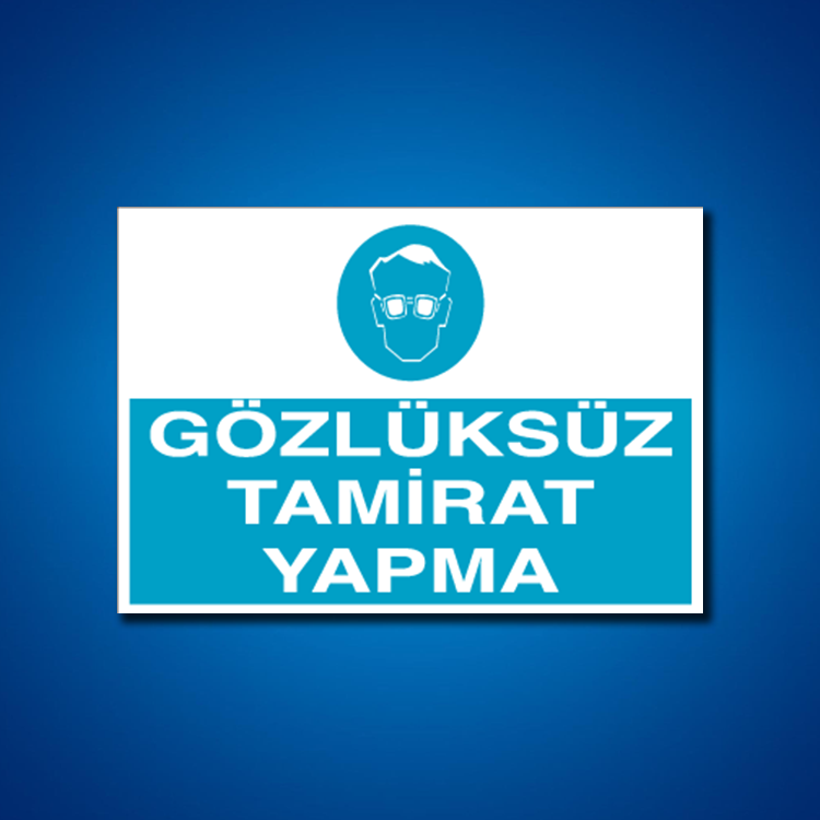 Göz Koruma İş Güvenliği Etiketleri