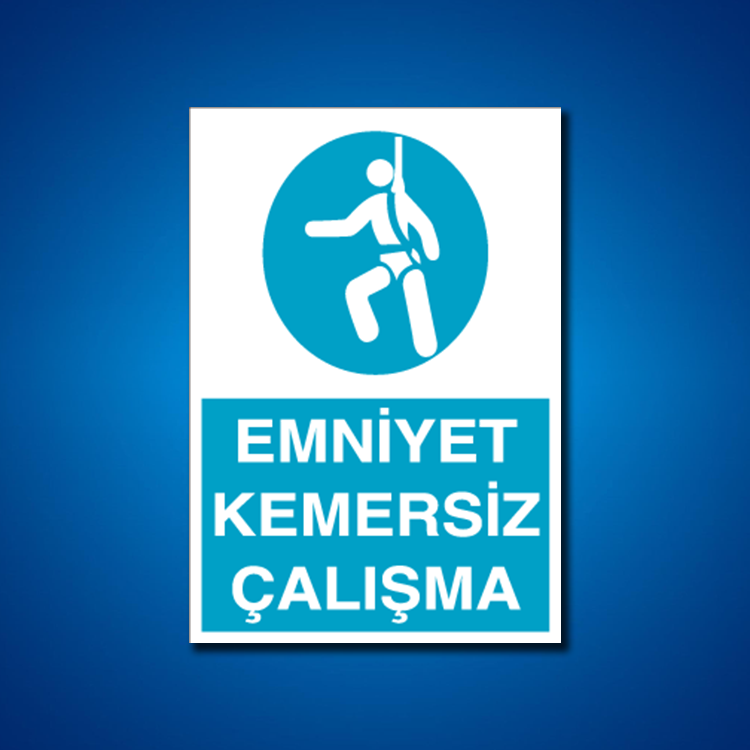 Emniyet Kemeri İş Güvenliği Etiketleri