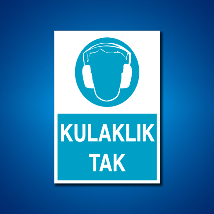 Kulak Koruma İş Güvenliği Etiketleri