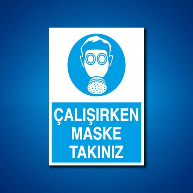 Toz Gaz Maskesi İş Güvenliği Etiketleri