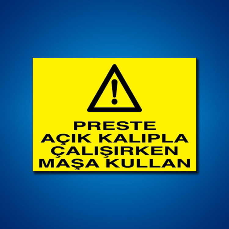 Pres-Giyotin-Makas İş Güvenliği Etiketleri
