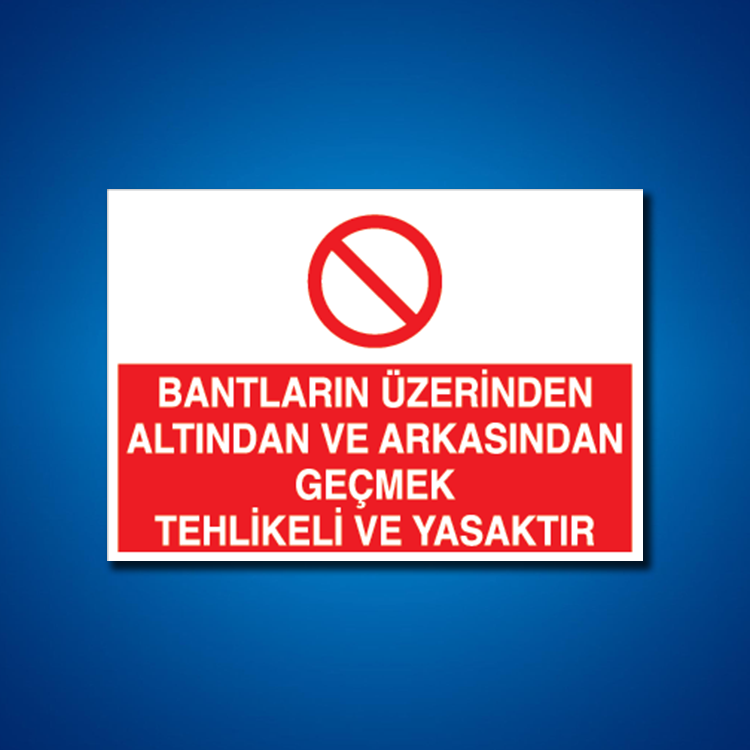 Konveyör-Bant-Konkasör İş Güvenliği Etiketleri