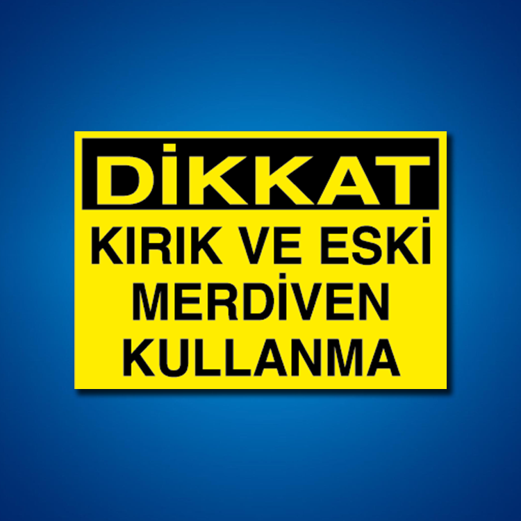 Çatı Merdiven Koridor İş Güvenliği Etiketleri