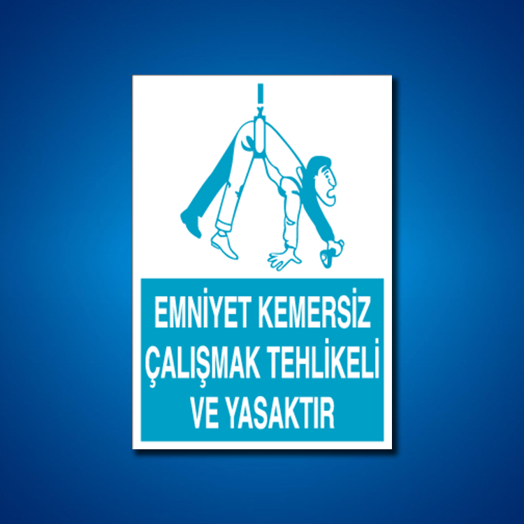 Emniyet Kemeri İş Güvenliği Etiketleri