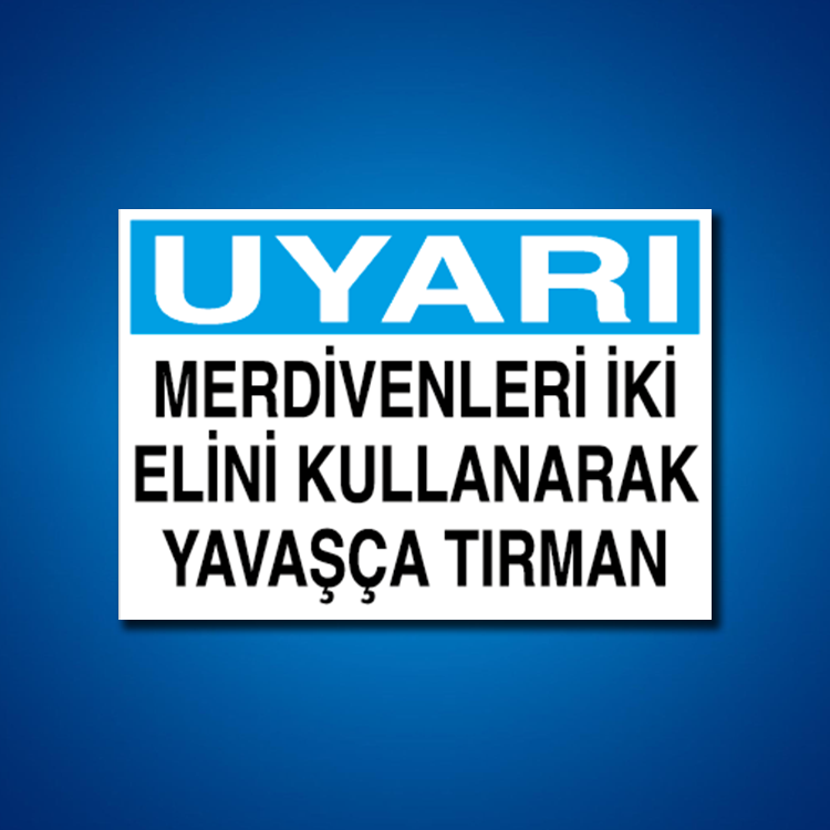 Çatı Merdiven Koridor İş Güvenliği Etiketleri