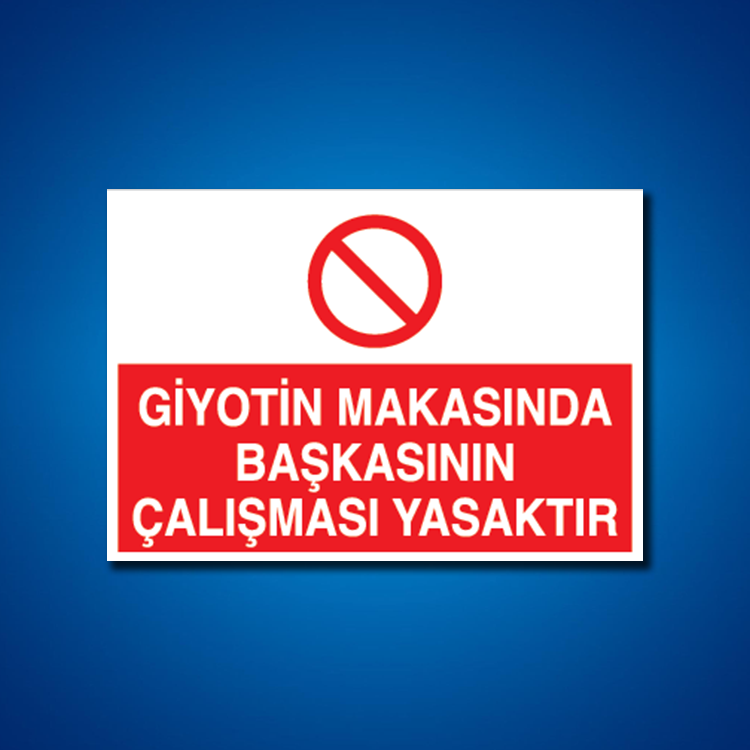 Pres-Giyotin-Makas İş Güvenliği Etiketleri