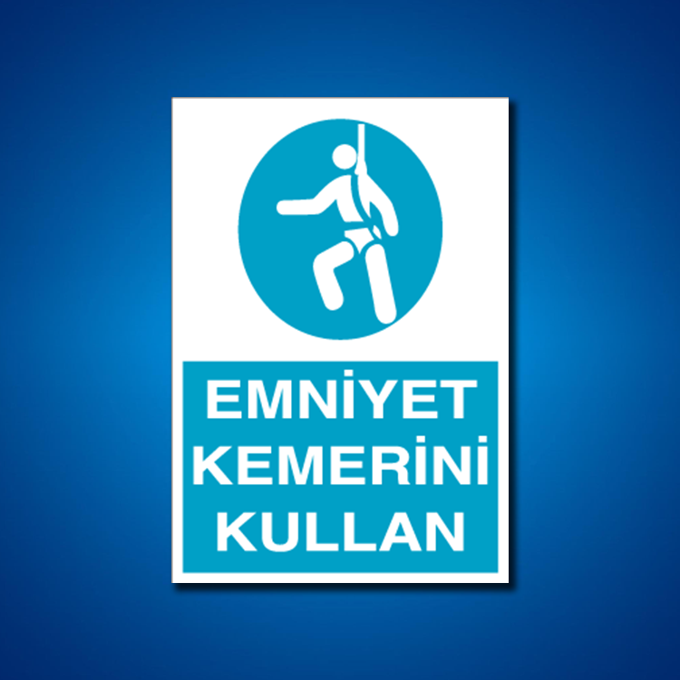 Emniyet Kemeri İş Güvenliği Etiketleri