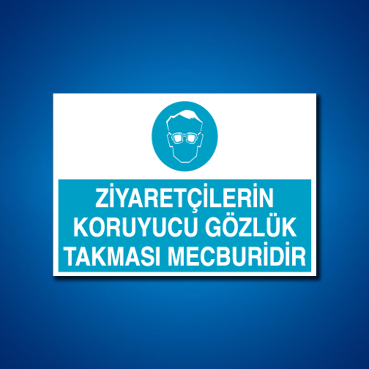 Göz Koruma İş Güvenliği Etiketleri