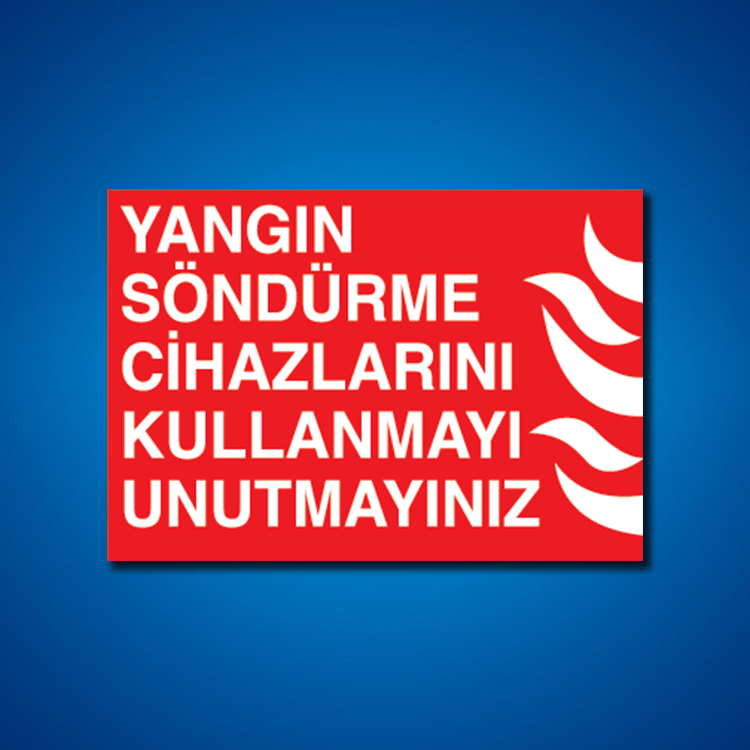Yangınla Mücadele İş Güvenliği Etiketleri