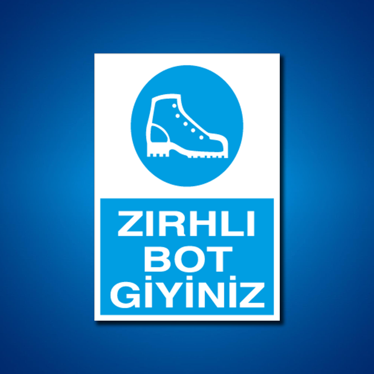 Ayak Koruma İş Güvenliği Etiketleri