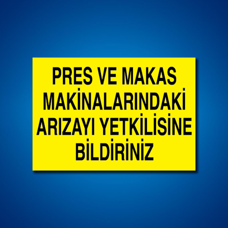 Pres-Giyotin-Makas İş Güvenliği Etiketleri