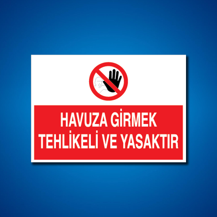 Havuz-Yüzme İş Güvenliği Etiketleri