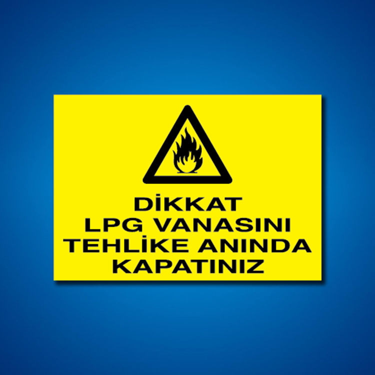 Doğal Gaz İş Güvenliği Etiketleri