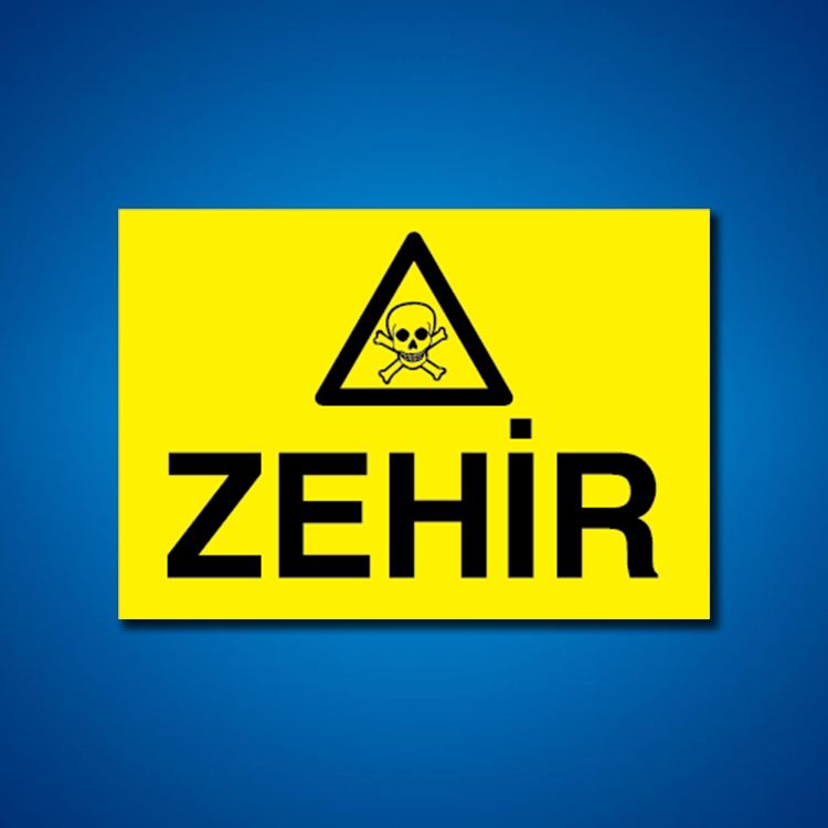 Zehirli Maddeler İş Güvenliği Etiketleri