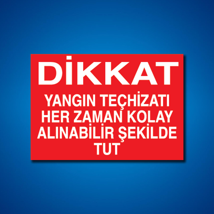 Yangınla Mücadele İş Güvenliği Etiketleri