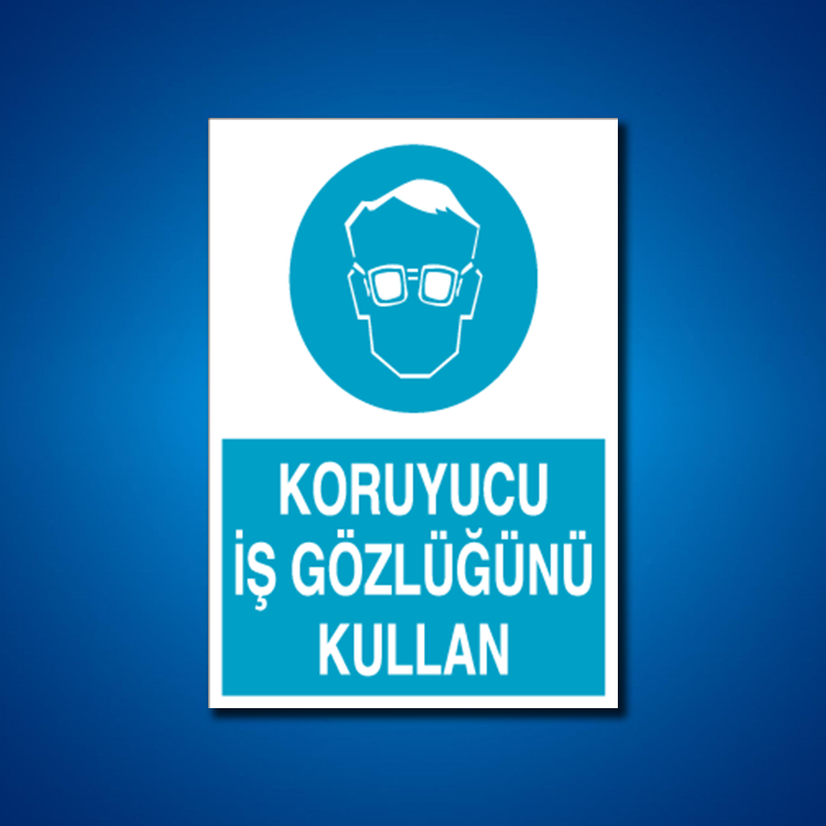 Göz Koruma İş Güvenliği Etiketleri