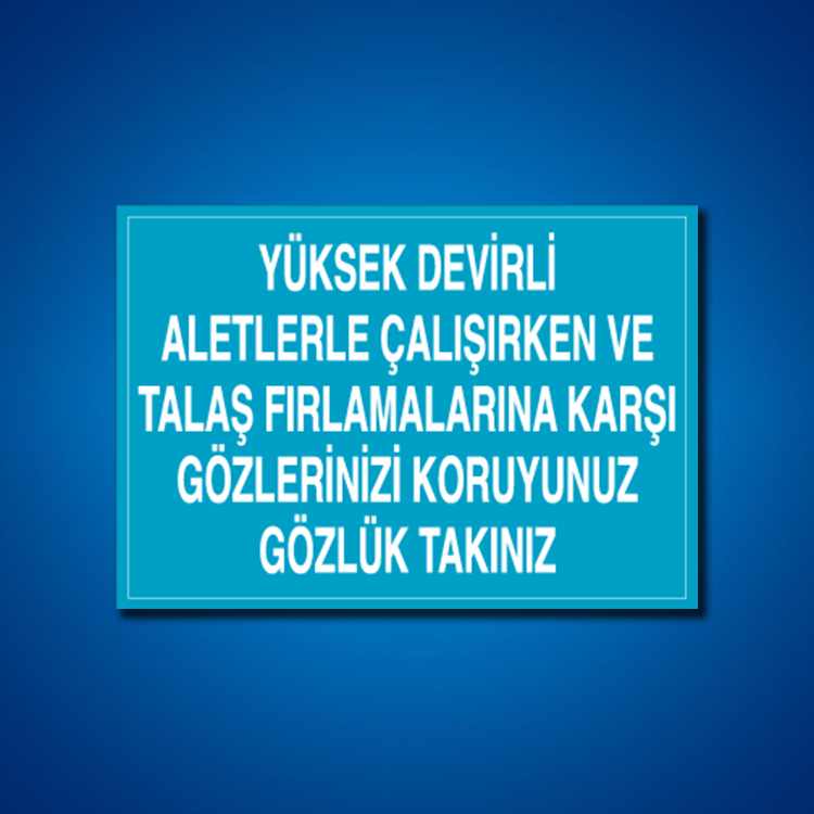 Göz Koruma İş Güvenliği Etiketleri