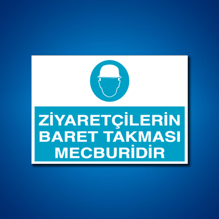 Kafa Koruma Baret İş Güvenliği Etiketleri