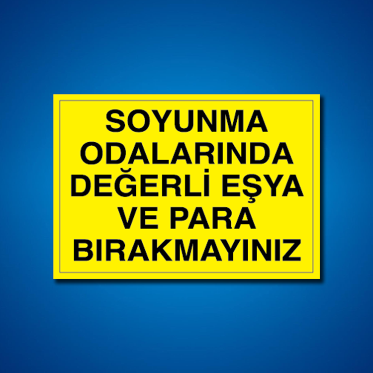 Soyunma Odaları İş Güvenliği Etiketleri