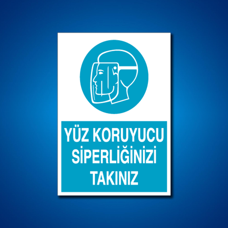 Yüz Koruma İş Güvenliği Etiketleri