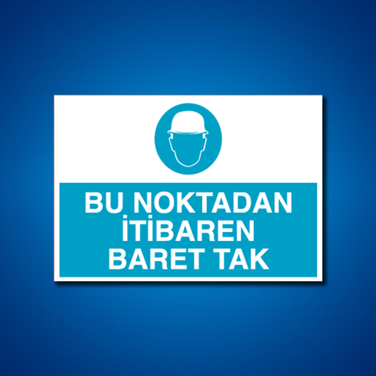 Kafa Koruma Baret İş Güvenliği Etiketleri