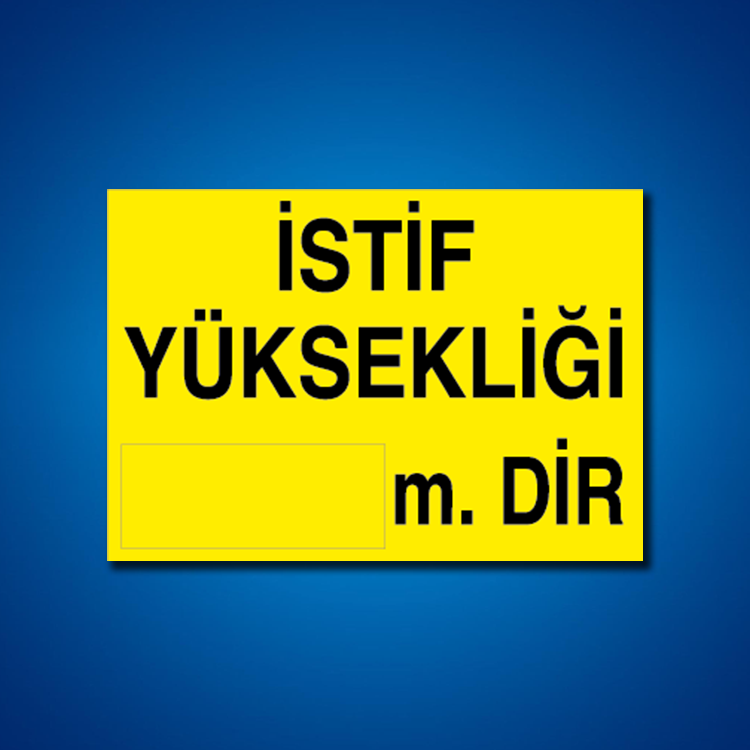 İstif-Raf-Depo İş Güvenliği Etiketleri