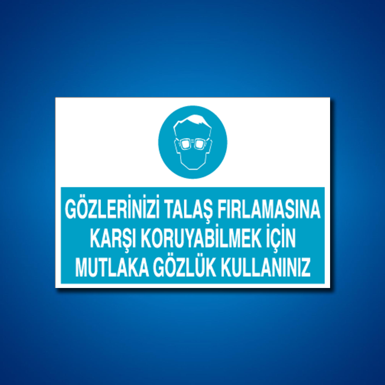 Göz Koruma İş Güvenliği Etiketleri