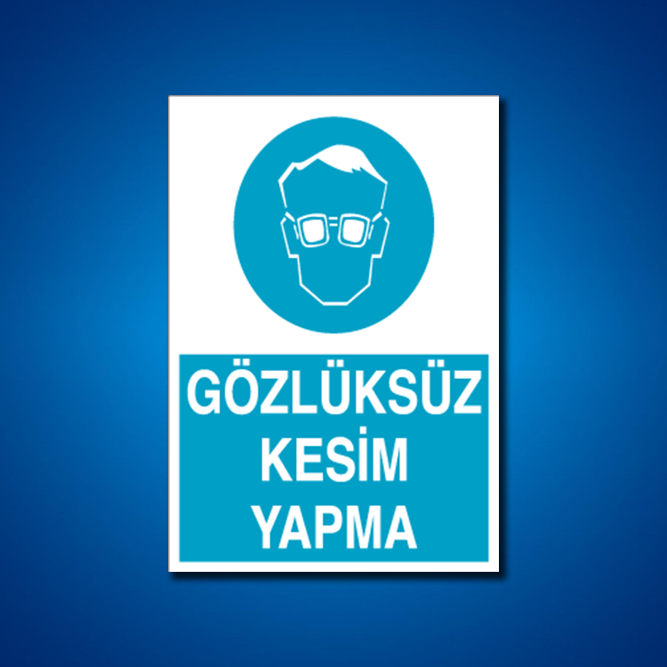 Göz Koruma İş Güvenliği Etiketleri