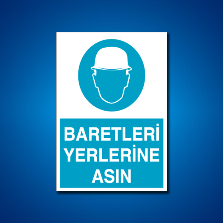 Kafa Koruma Baret İş Güvenliği Etiketleri