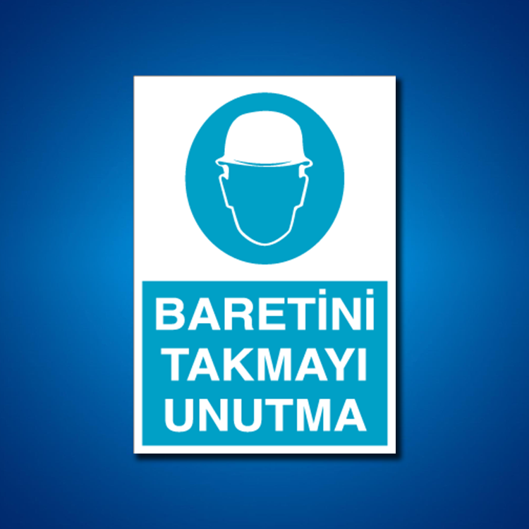 Kafa Koruma Baret İş Güvenliği Etiketleri