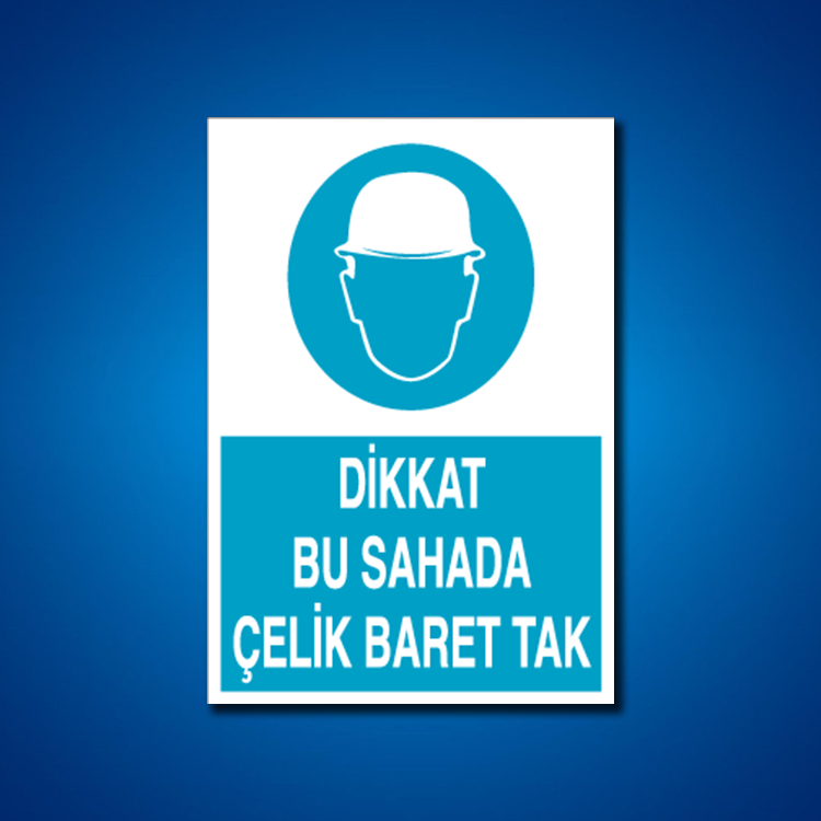 Kafa Koruma Baret İş Güvenliği Etiketleri