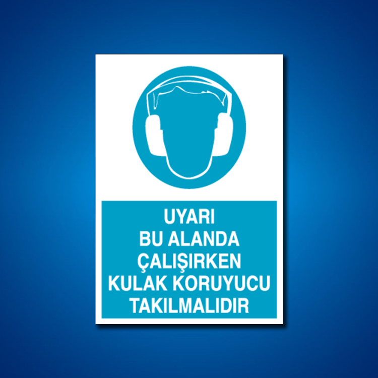 Kulak Koruma İş Güvenliği Etiketleri