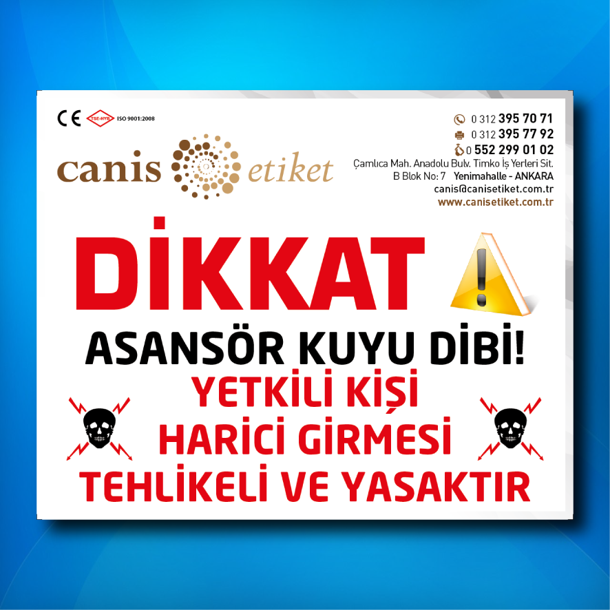 Asansör Risk Analizi Etiketi