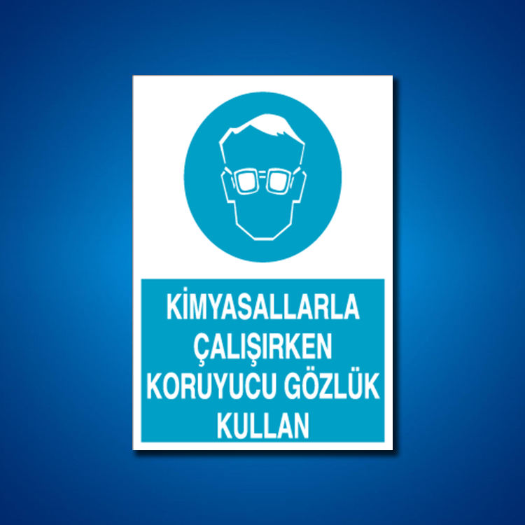 Göz Koruma İş Güvenliği Etiketleri