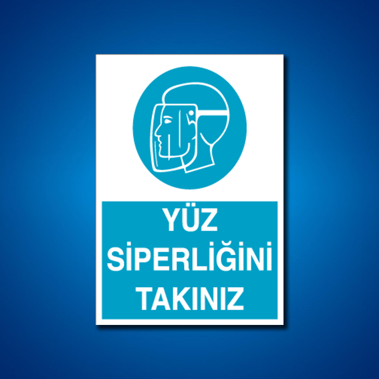 Yüz Koruma İş Güvenliği Etiketleri