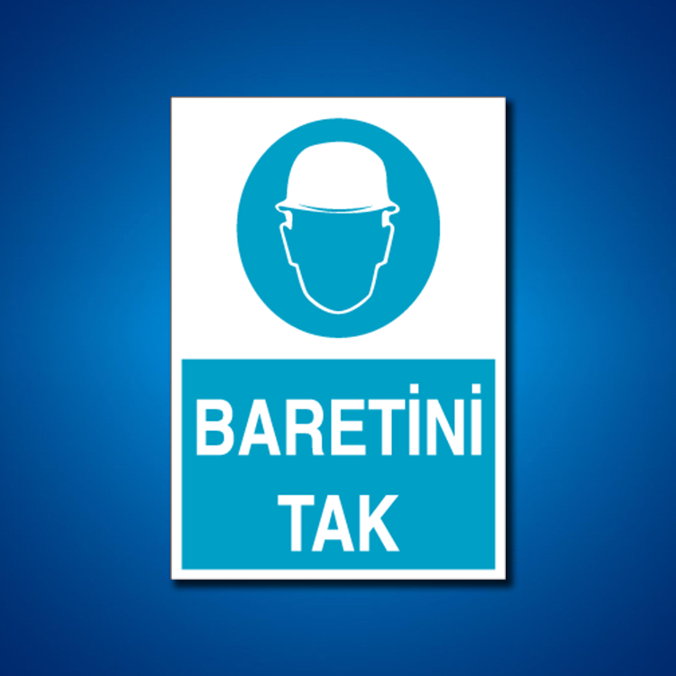 Kafa Koruma Baret İş Güvenliği Etiketleri