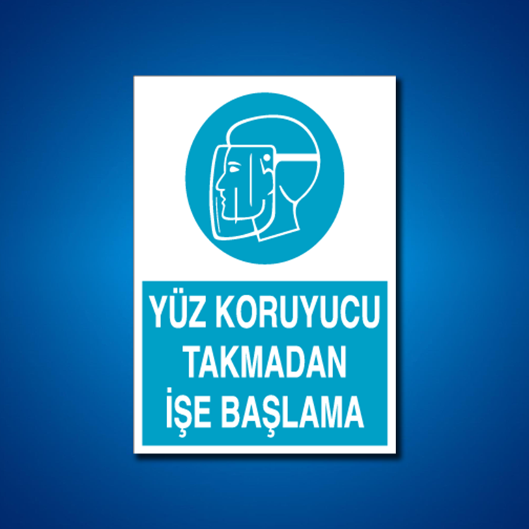 Yüz Koruma İş Güvenliği Etiketleri
