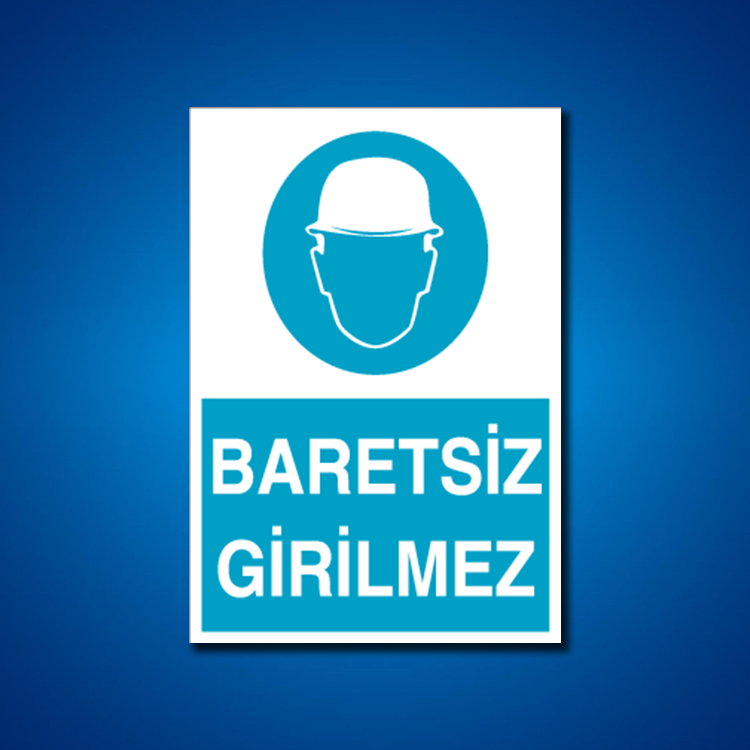 Kafa Koruma Baret İş Güvenliği Etiketleri