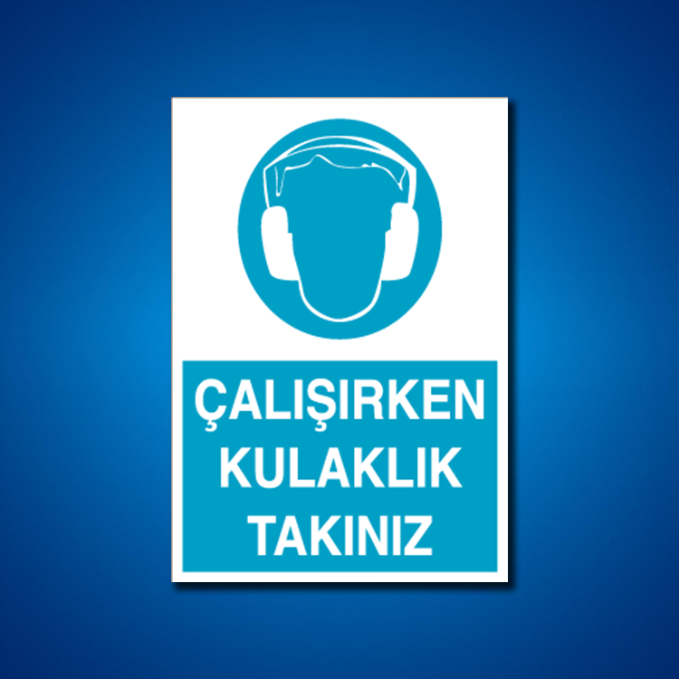 Kulak Koruma İş Güvenliği Etiketleri